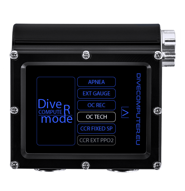 Dive computer - Mode select in OC TECH mode