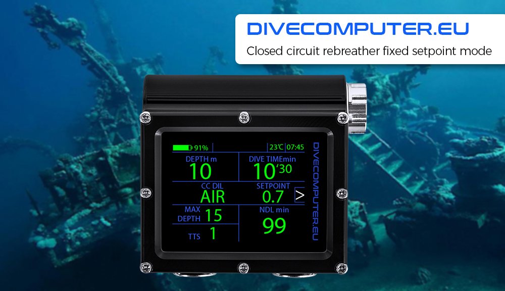 CCR fixed setpoint mode multifunctional dive computer